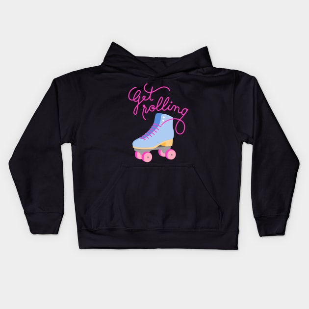 Get Rolling Kids Hoodie by illucalliart